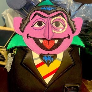 Loungefly Sesame Street Count Backpack - Pink and Black